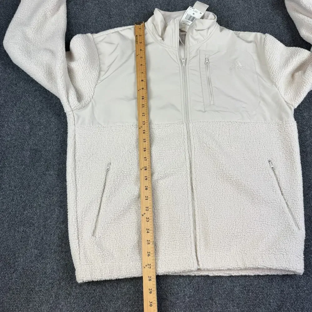 Adidas Coze Full Zip Jacket Mens Size M Sportswear Alumina‎ Cream NWT $80